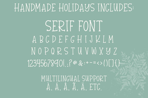 Handmade Holidays Font Trio, Cute Holiday Handwritten Fonts for Cricut Font Designing Digitals 