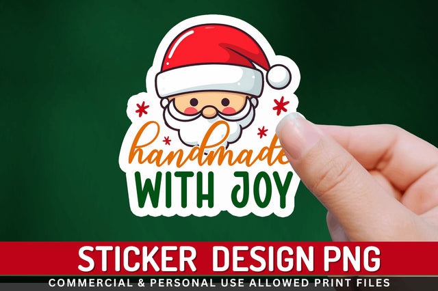 Handmade with joy Stickers Design Sublimation Regulrcrative 
