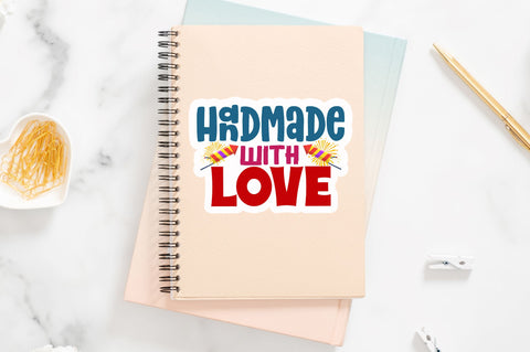 Handmade with love Sticker Design Sublimation Regulrcrative 