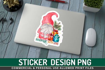Handmade with love Sticker Design Sublimation Regulrcrative 