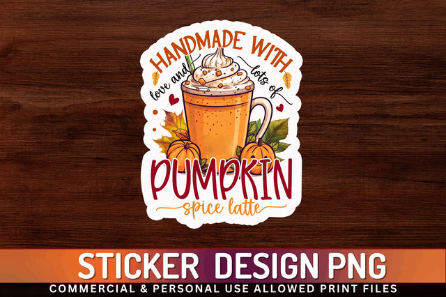 Handmade with love Sticker Design Sublimation Regulrcrative 