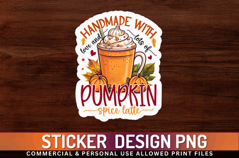 Handmade with love Sticker Design Sublimation Regulrcrative 