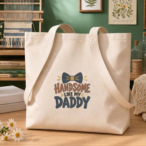 Handsome Like My Daddy Embroidery Design – Cute Boys Bow Tie Father Son Machine Embroidery File Embroidery/Applique DESIGNS PatternFeed8 