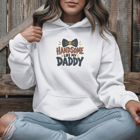 Handsome Like My Daddy Embroidery Design – Cute Boys Bow Tie Father Son Machine Embroidery File Embroidery/Applique DESIGNS PatternFeed8 