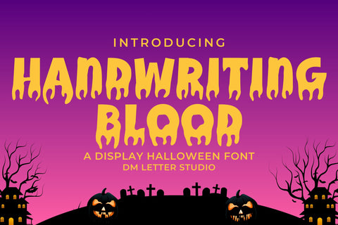 Handwriting Blood Font Dm Letter Studio 