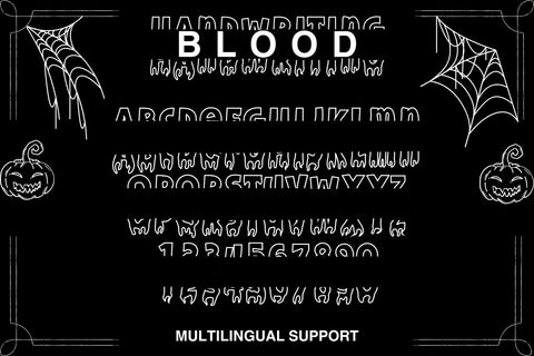 Handwriting Blood Monogram Font Dm Letter Studio 
