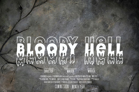 Handwriting Blood Stacked Font Dm Letter Studio 