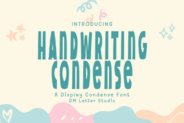 Handwriting Condense Font Dm Letter Studio 