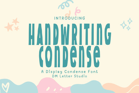 Handwriting Condense Font Dm Letter Studio 