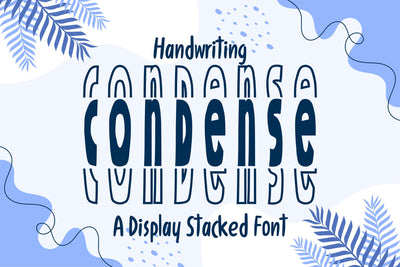 Handwriting Condense Stacked Font Dm Letter Studio 