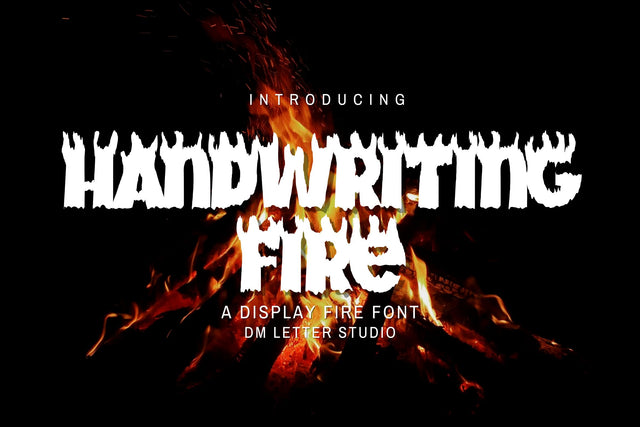 Handwriting Fire Font Dm Letter Studio 