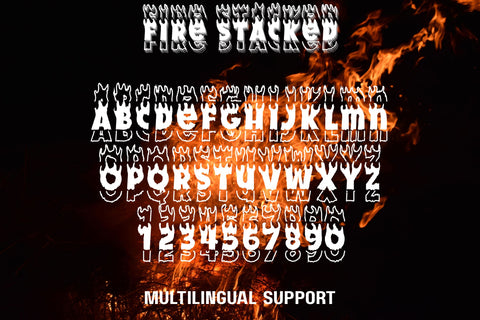 Handwriting Fire Stacked Font Dm Letter Studio 