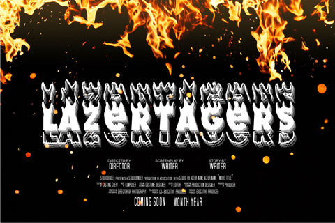 Handwriting Fire Stacked Font Dm Letter Studio 