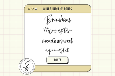 Handwriting Font Mini Bundle Font Beck McCormick 