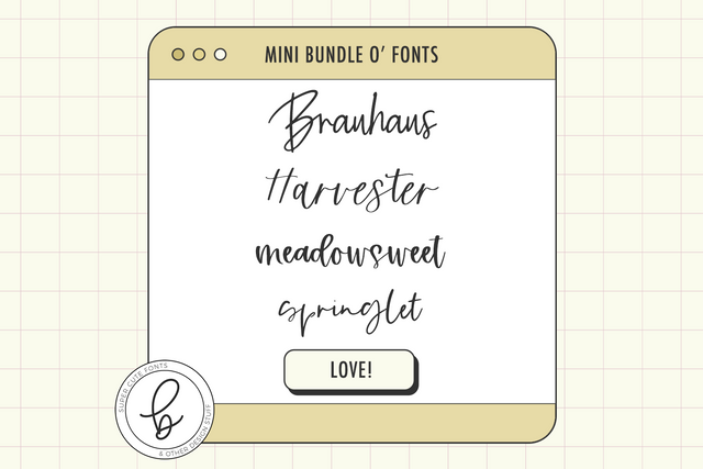 Handwriting Font Mini Bundle Font Beck McCormick 