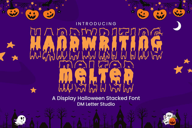 Handwriting Melted Stacked Font Dm Letter Studio 