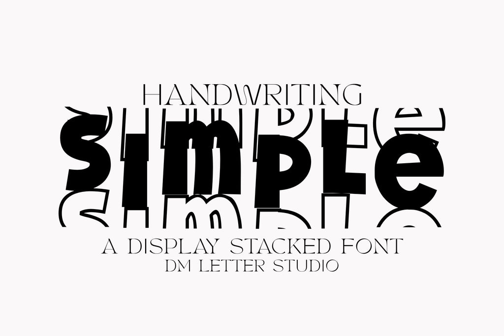 Handwriting Simple Stacked - So Fontsy