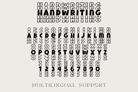 Handwriting Stacked Font Dm Letter Studio 