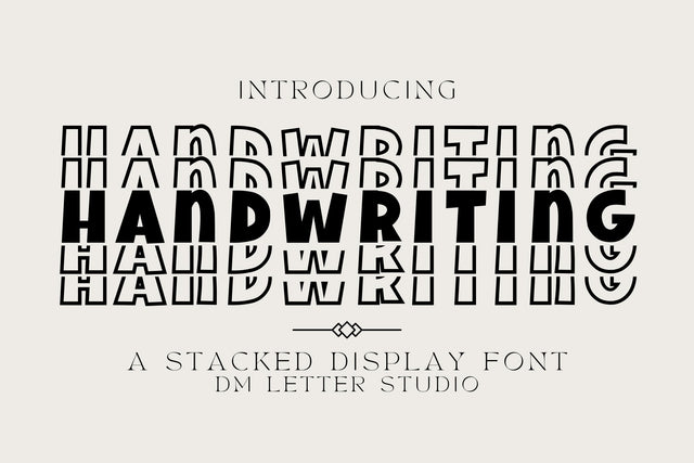 Handwriting Stacked Font Dm Letter Studio 