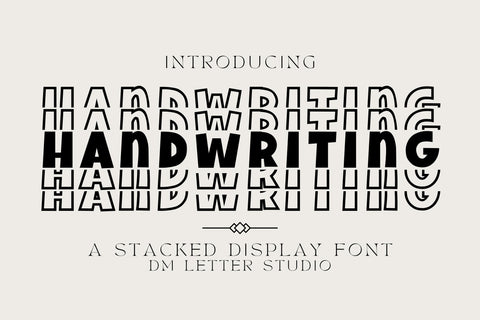 Handwriting Stacked Font Dm Letter Studio 