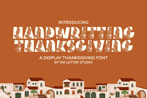 Handwriting Thanksgiving Font Dm Letter Studio 