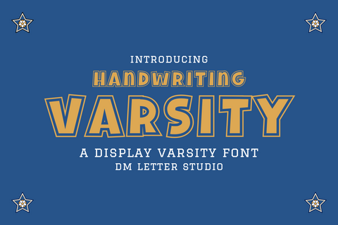 Handwriting Varsity Font Dm Letter Studio 