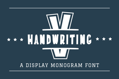 Handwriting Varsity Monogram Font Dm Letter Studio 