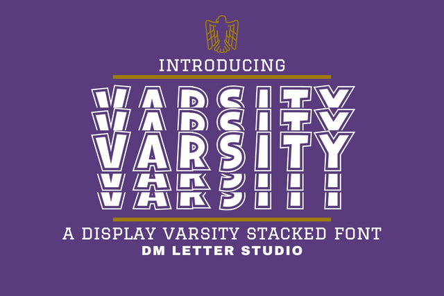 Handwriting Varsity Stacked Font Dm Letter Studio 