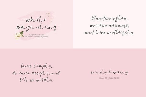 Handwritten Script Font Mini Bundle Font Beck McCormick 