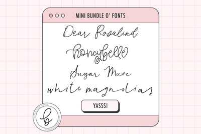Handwritten Script Font Mini Bundle Font Beck McCormick 