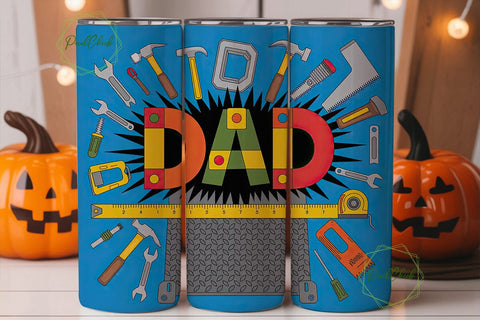 Handyman Dad 20oz Tumbler Wrap Sublimation PixelChick 