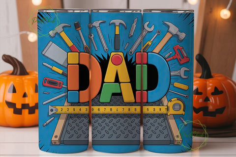 Handyman Dad 20oz Tumbler Wrap Sublimation PixelChick 