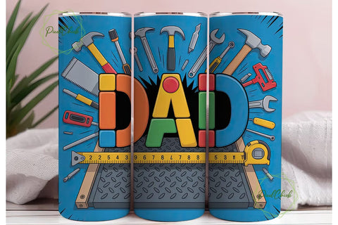 Handyman Dad 20oz Tumbler Wrap Sublimation PixelChick 