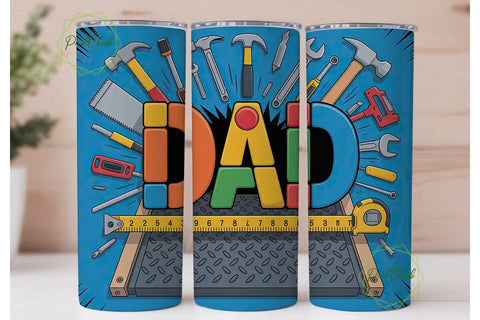 Handyman Dad 20oz Tumbler Wrap Sublimation PixelChick 