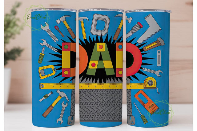 Handyman Dad 20oz Tumbler Wrap Sublimation PixelChick 