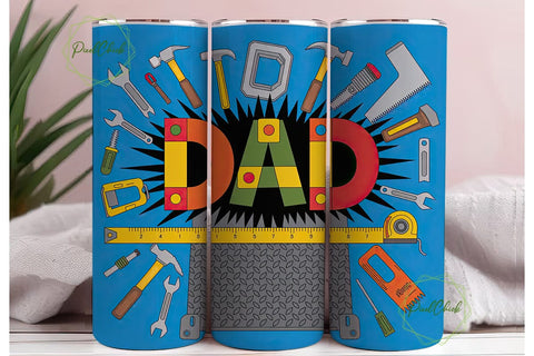 Handyman Dad 20oz Tumbler Wrap Sublimation PixelChick 