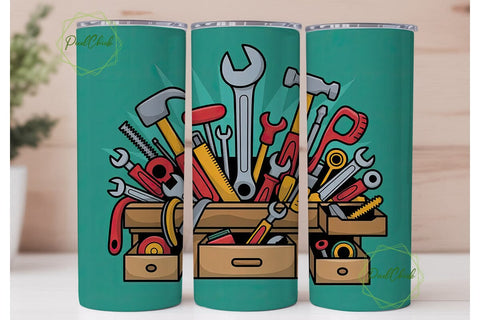 Handyman Tools 20oz Tumbler Wrap Sublimation PixelChick 