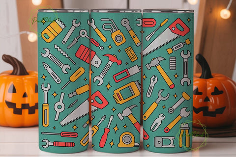 Handyman Tools 20oz Tumbler Wrap Sublimation PixelChick 