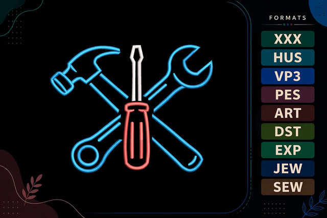 Handyman Tools Embroidery Design | Father's Day DIY Repair Embroidery/Applique DESIGNS sg embroidery 