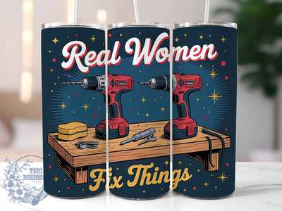 Handywoman Girl Power Tools Tumbler, Tool Lover Cup Design, 20Oz Sublimation Wrap, Handywoman Gift Tumbler, Girl Power Cup, DIY Lover Tumbler, Fix It Quote Wrap Sublimation ToriDesigns 