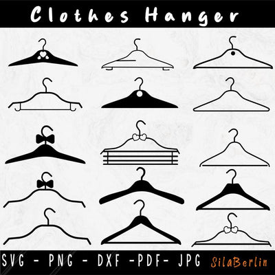 Hanger SVG Bundle, Hanger Svg, Hanger Clipart, Hanger SVG Cut Files Cricut, Clothes Hanger Svg, Hangers Silhouette, Baby hangers svg SVG SilaBerlin 