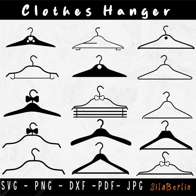 Hanger SVG Bundle, Hanger Svg, Hanger Clipart, Hanger SVG Cut Files Cricut, Clothes Hanger Svg, Hangers Silhouette, Baby hangers svg SVG SilaBerlin 