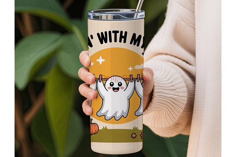Hangin' With My Boos 20oz Tumbler Sublimation DesignSVG 