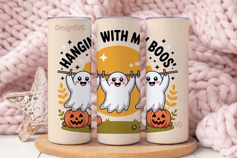 Hangin' With My Boos 20oz Tumbler Sublimation DesignSVG 