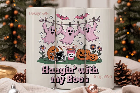 Hangin' With My Boos 20oz Tumbler Sublimation DesignSVG 
