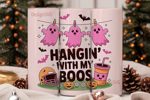 Hangin' With My Boos 20oz Tumbler Sublimation DesignSVG 