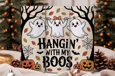 Hangin' With My Boos 20oz Tumbler Sublimation DesignSVG 