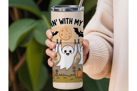 Hangin' With My Boos 20oz Tumbler Sublimation DesignSVG 
