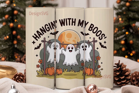 Hangin' With My Boos 20oz Tumbler Sublimation DesignSVG 