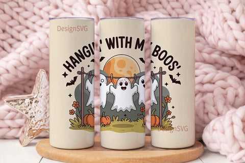 Hangin' With My Boos 20oz Tumbler Sublimation DesignSVG 